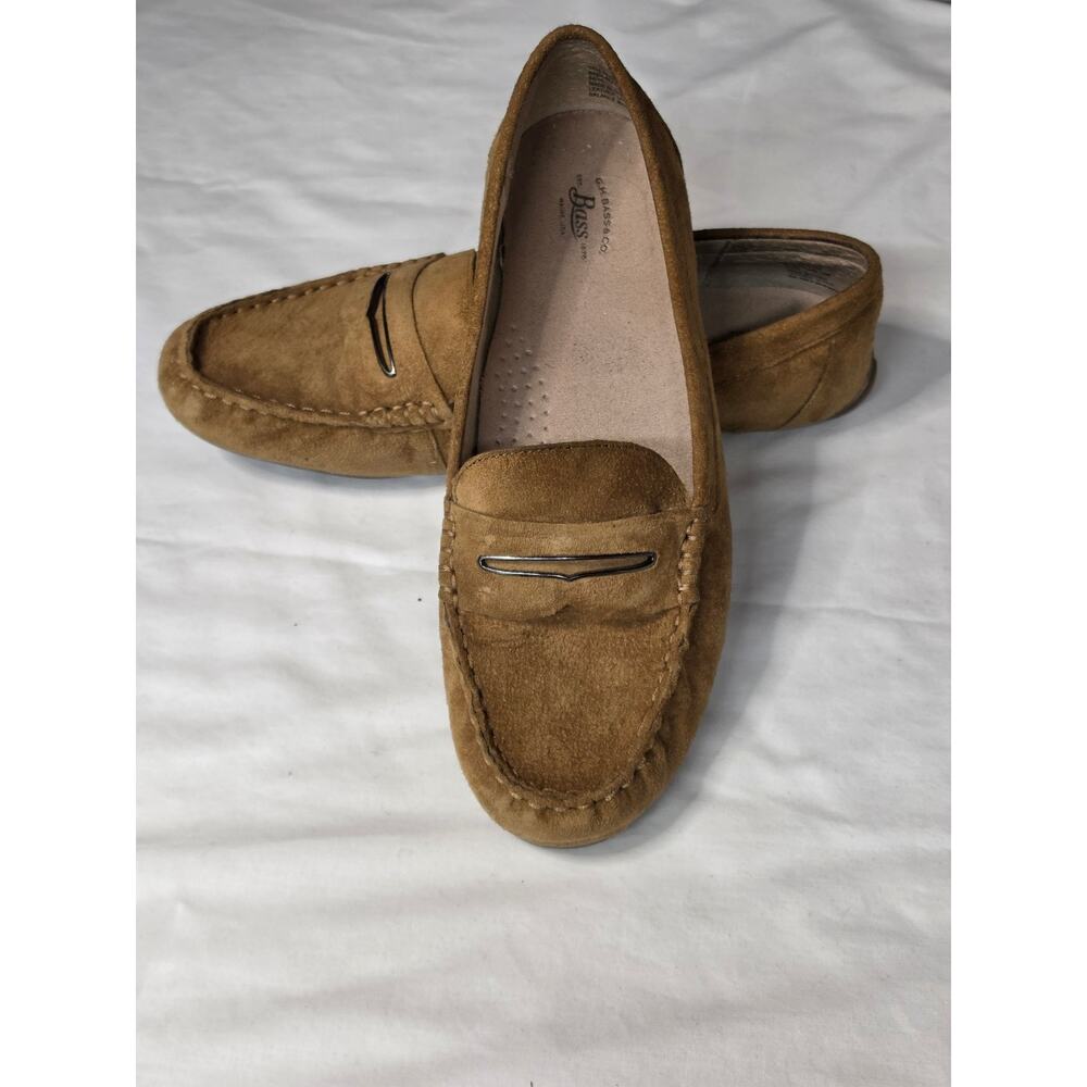 G.H. Bass & Co Brown Suede Loafers Women's Size 10 Slip On Comfort Driving Shoes - Picture 2 of 11
